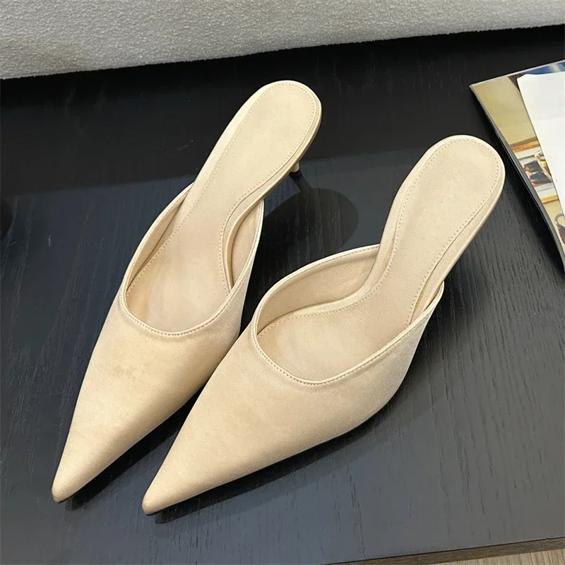 Women'S Fashion Underwear - Aneikeh Sexy Pointed Toe Mules Low