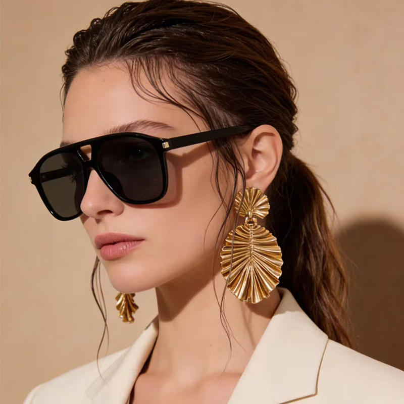 Women'S Fashion Week Paris - Luxurious Large-Frame Pilot Women's Sunglasses, Personalized