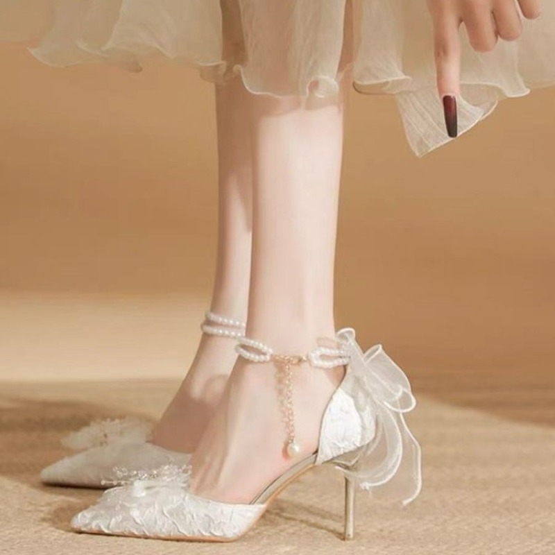 Women'S Fashion Underwear - Pointed Toe Bow Women's Stiletto Hee