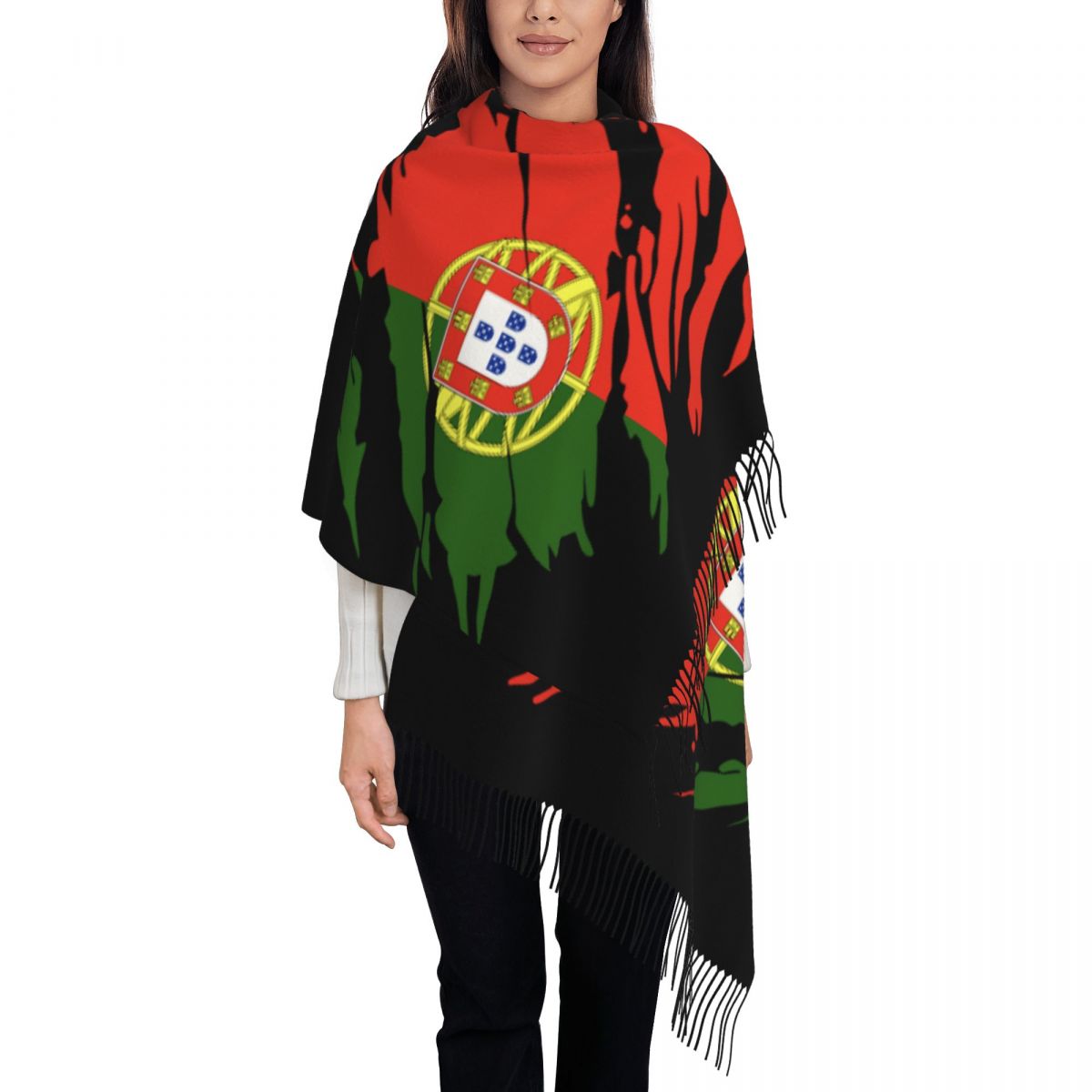 Women'S Fashion Portugal - Custom Printed Portugal Flag Scarf Men