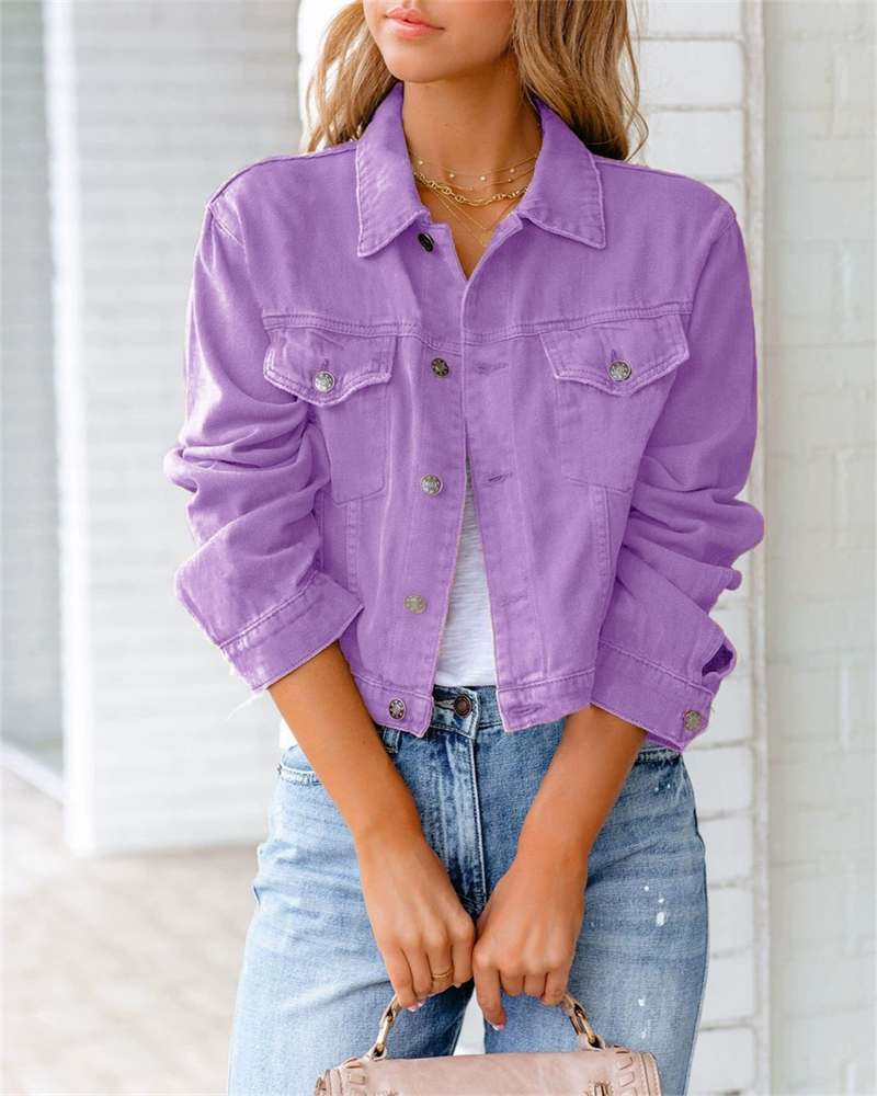 Women Fashion Jeans Top - 2026 Spring Summer Women Denim Jacket