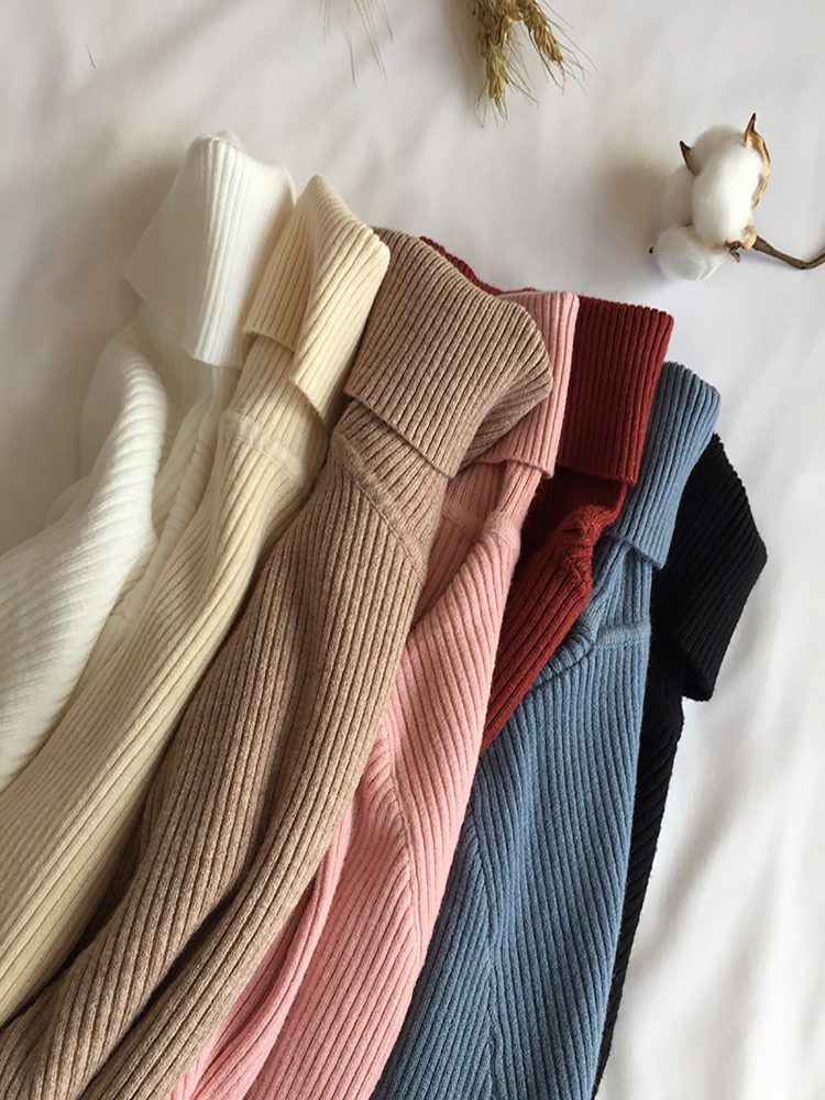 Ribbed Knit Sweater - 2026 Autumn Winter Thick Sweater Women