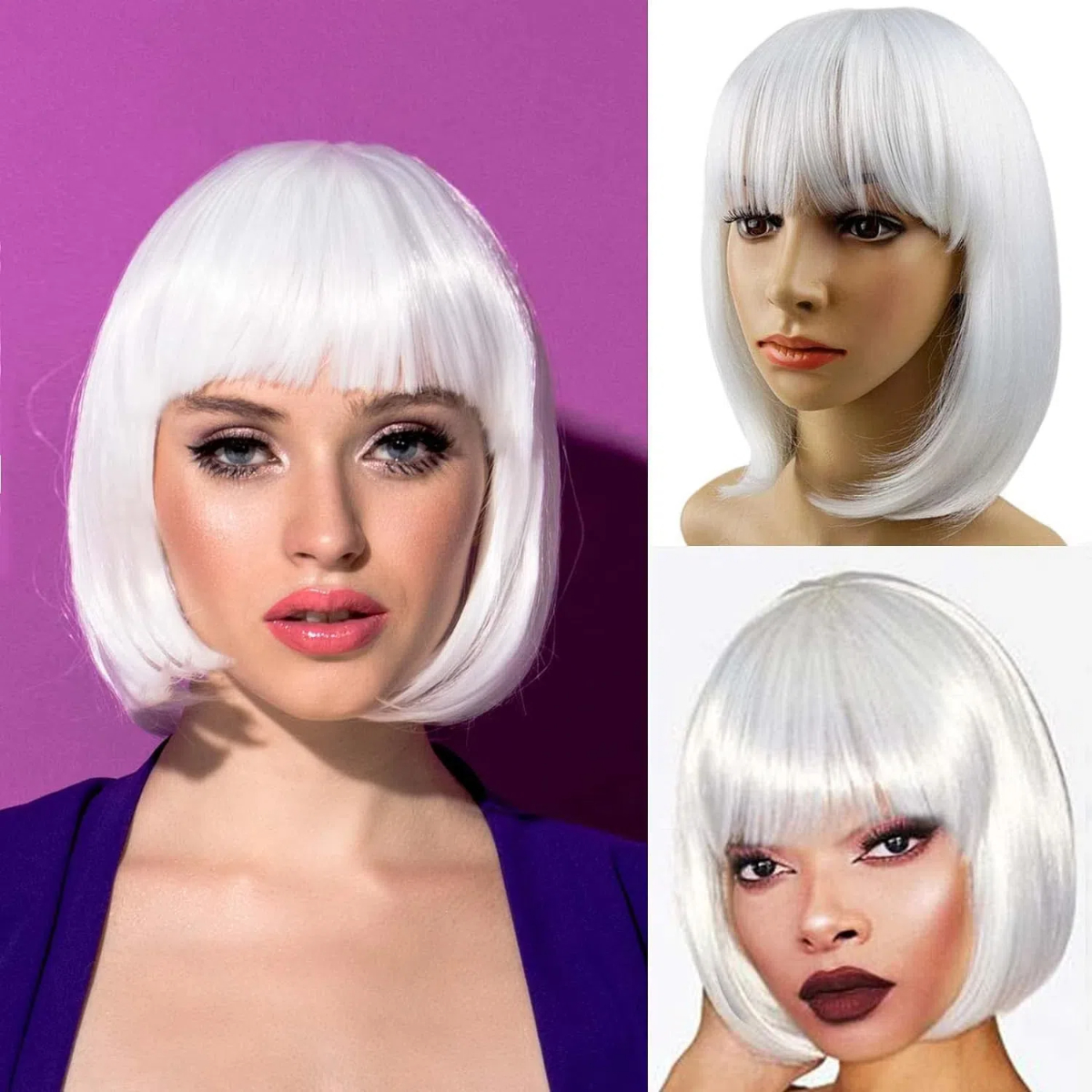 Women Synthetic White Straight - Women'S Fashion Korea reseña y precio