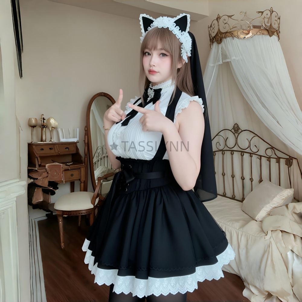 Cat Ear Nun Maid Dress Women's - Women'S Fashion Kilt reseña y precio