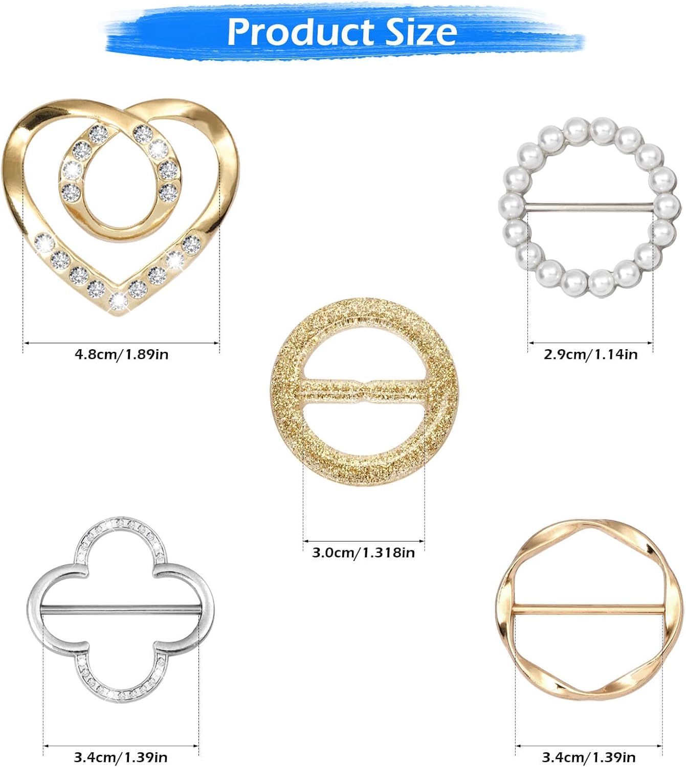 10Pcs Scarf Rings with Pearl & - Belted Shirt Dress reseña y precio