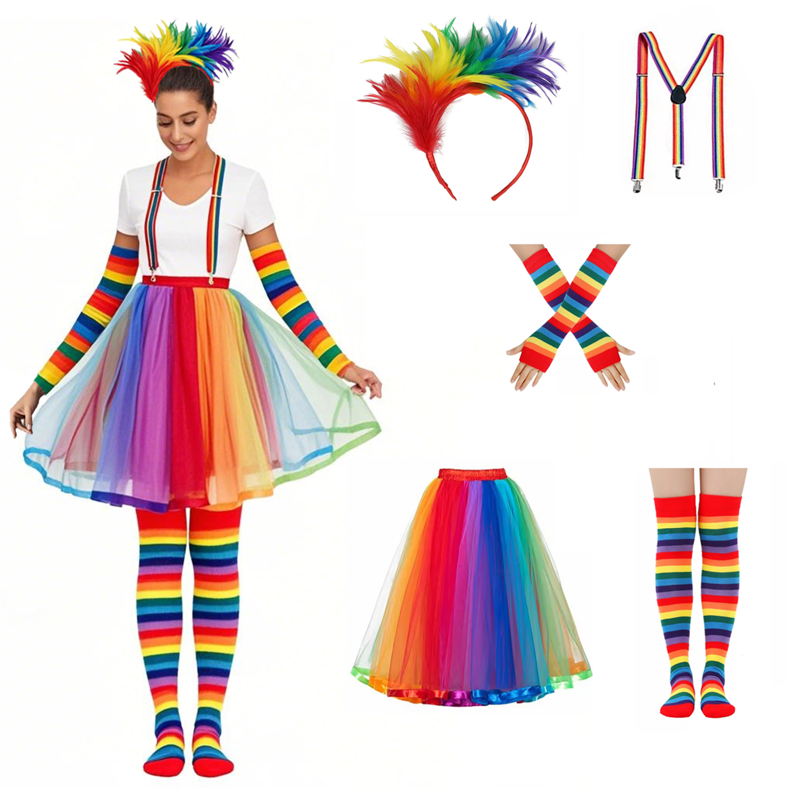 Rainbow Headband Strap Sleeve  - Belted Shirt Dress reseña y precio