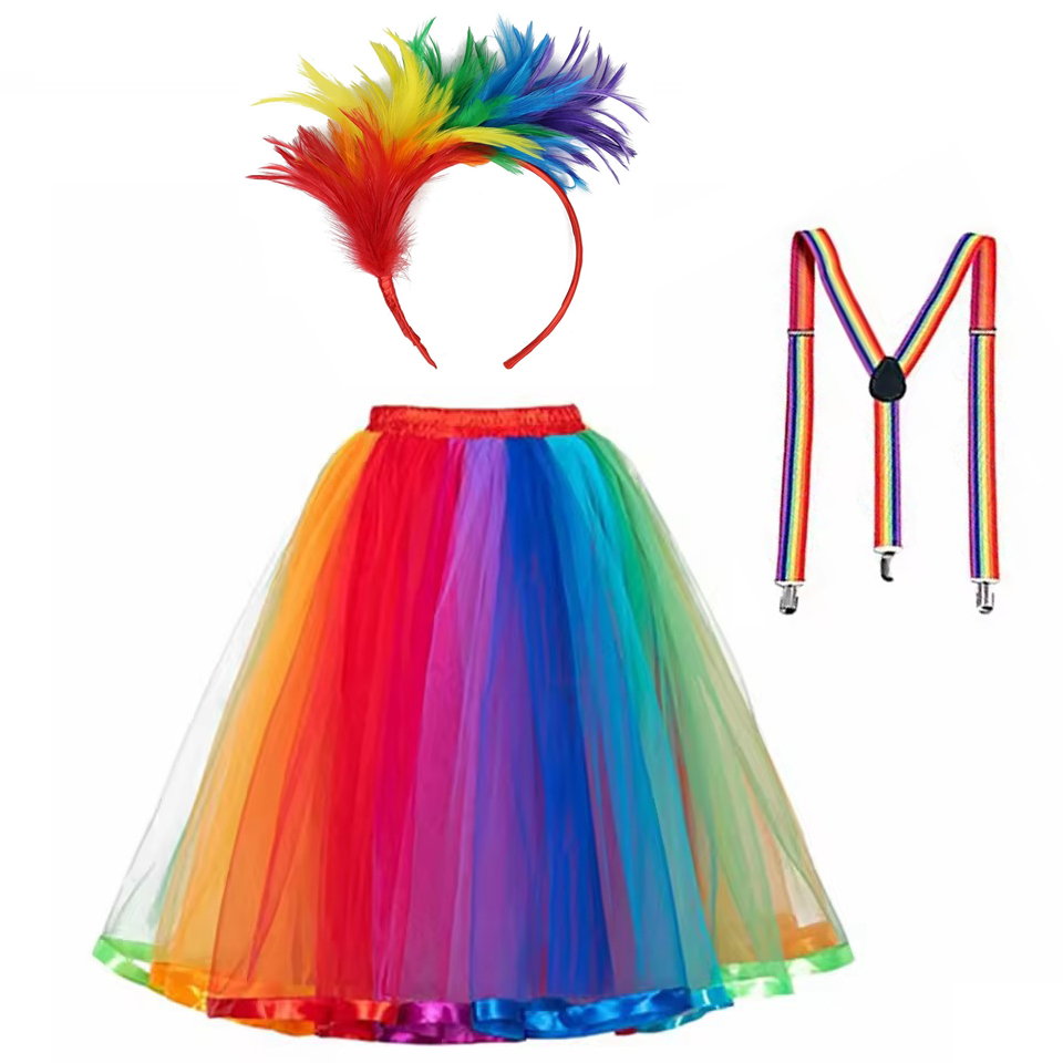 Rainbow Headband Strap Sleeve  - Belted Shirt Dress reseña y precio
