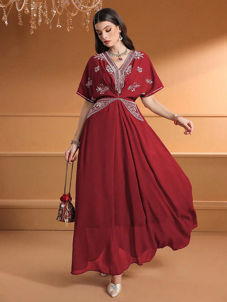Fashion Women V-Neck Long Dres - Turkey Women Fashion reseña y precio