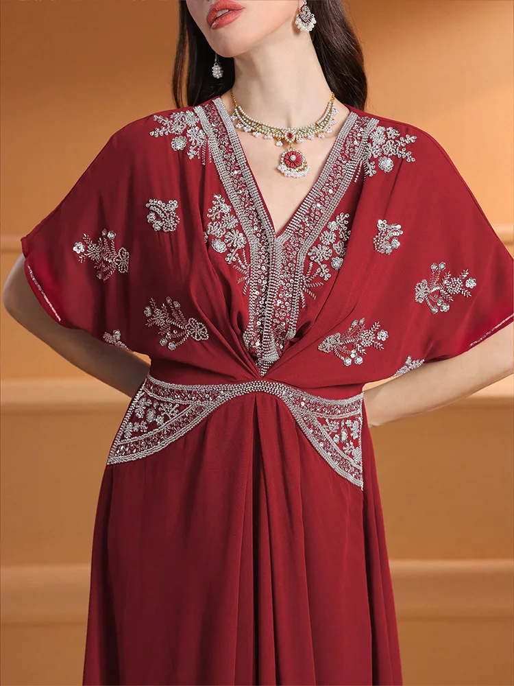 Fashion Women V-Neck Long Dres - Turkey Women Fashion reseña y precio