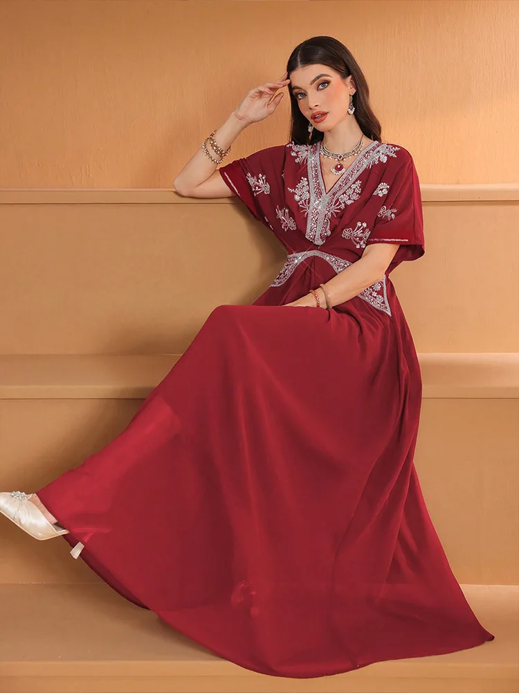 Fashion Women V-Neck Long Dres - Turkey Women Fashion reseña y precio