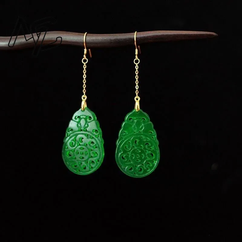 925 Silver Natural Green Jade  - Women'S Fashion Jewellery reseña y precio