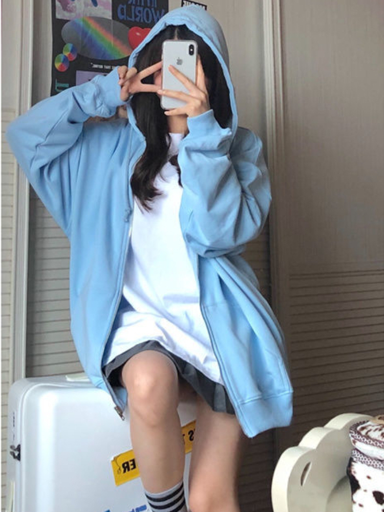 Oversized Hooded Sweatshirts K - Women'S Fashion Zip Up Hoodies reseña y precio