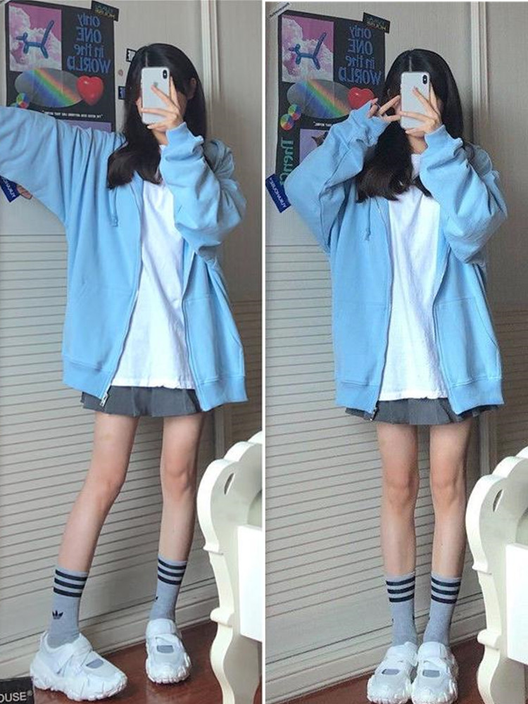 Oversized Hooded Sweatshirts K - Women'S Fashion Zip Up Hoodies reseña y precio