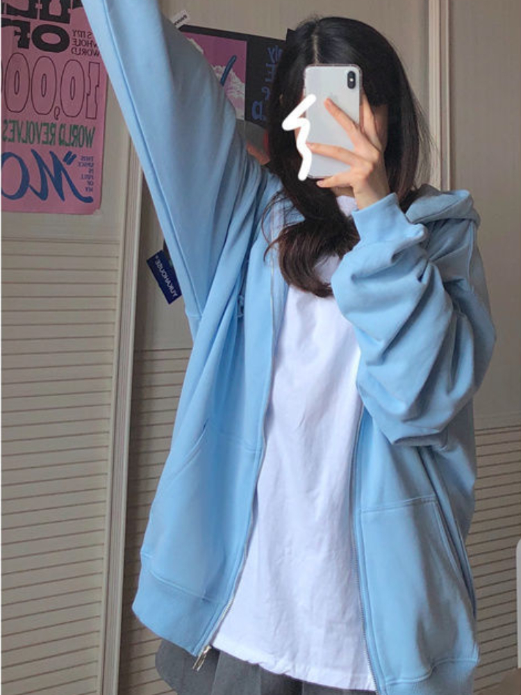 Oversized Hooded Sweatshirts K - Women'S Fashion Zip Up Hoodies reseña y precio