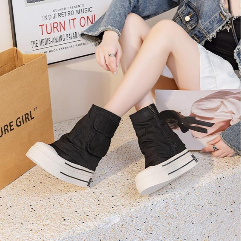 12CM New Denim Canvas Women Au - Women'S Fashion Korea reseña y precio