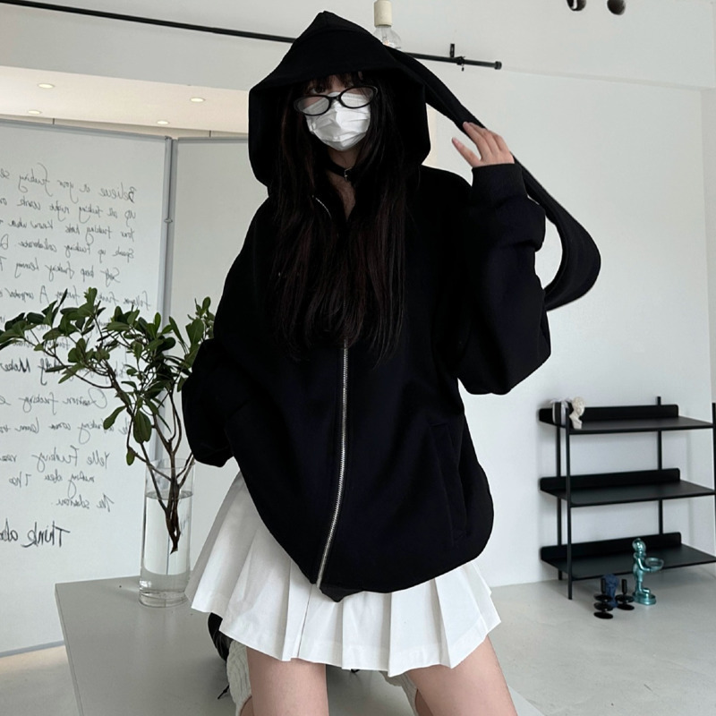 2025 Autumn Kawaii Bunny Big E - Women'S Fashion Zip Up Hoodies reseña y precio