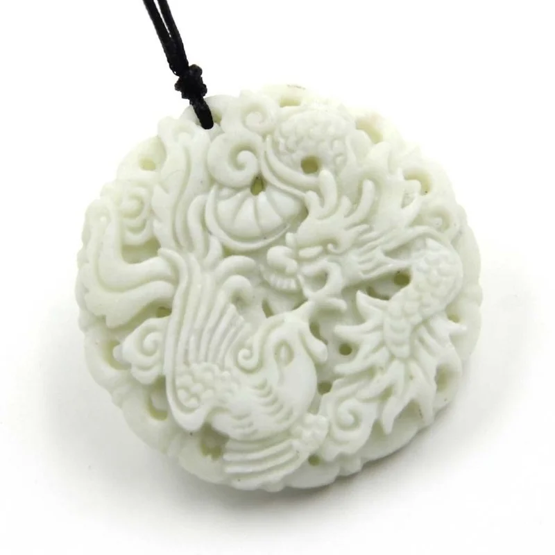 Natural White jade Dragon Phoe - Women'S Fashion Jewellery reseña y precio