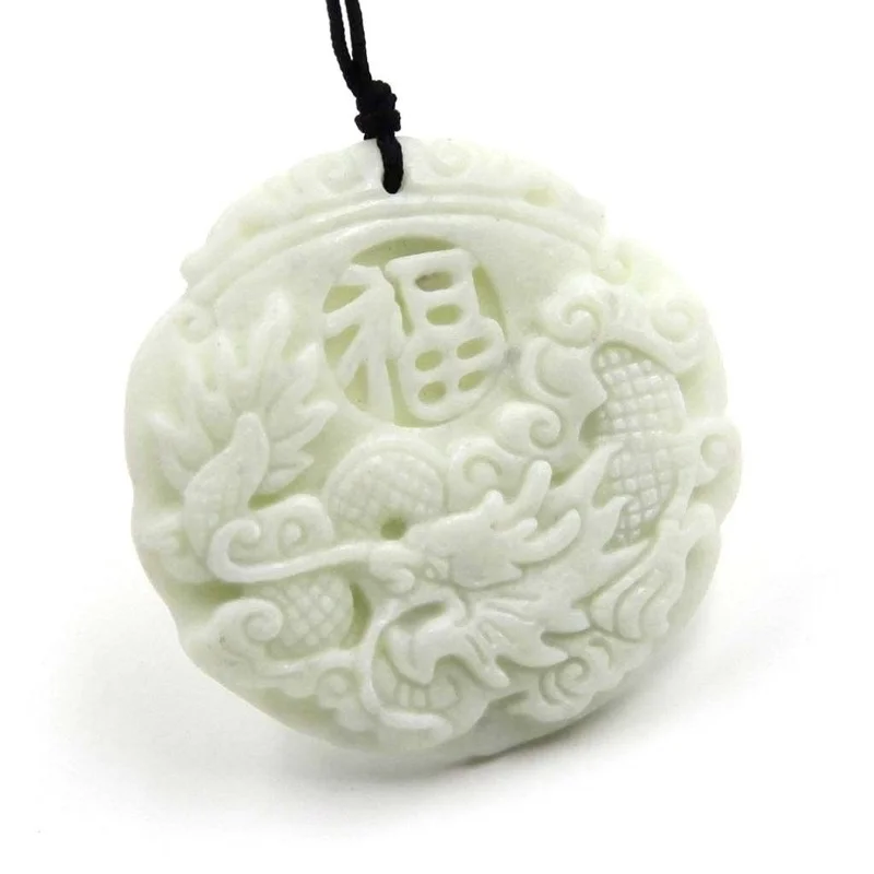 Natural White jade Dragon Phoe - Women'S Fashion Jewellery reseña y precio