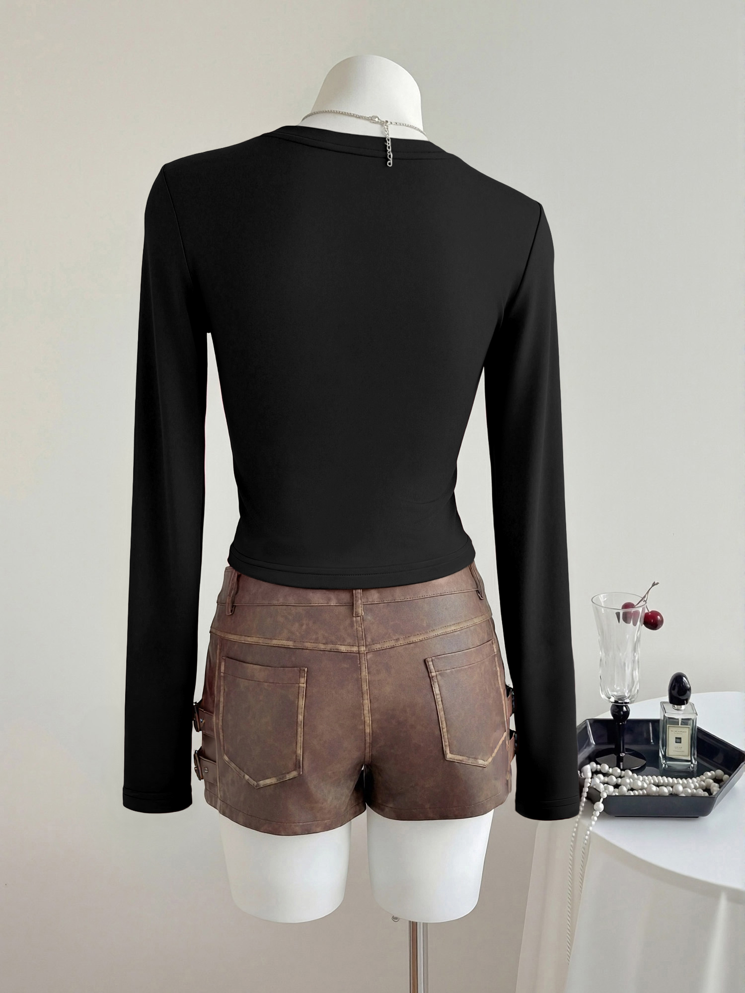 Y2K Cropped Long Sleeve T-Shir - Crop Top Women reseña y precio