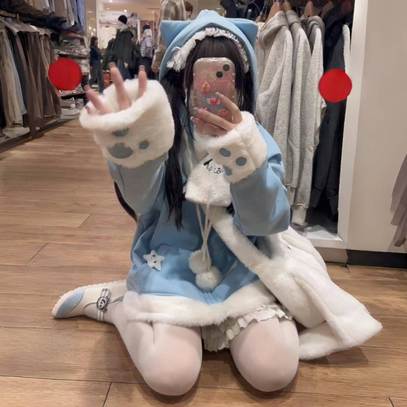 Japanese Cute Anime Embroidery - Women'S Fashion Zip Up Hoodies reseña y precio