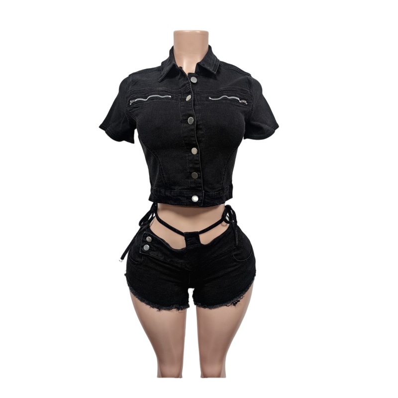 Sexy Denim 2 Piece Sets Women  - Women Fashion Jeans Top reseña y precio