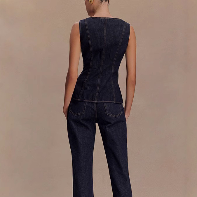 Summer Denim Pant Sets Women 2 - Women Fashion Jeans Top reseña y precio