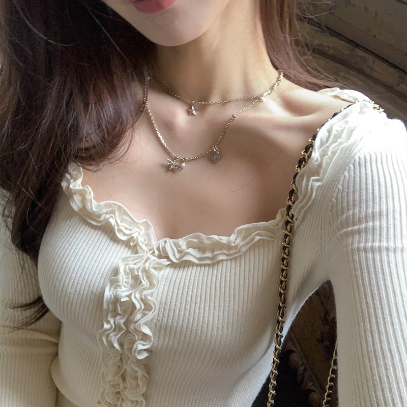 Autumn Long Sleeve Ribbed Slim - Ribbed Knit Sweater reseña y precio