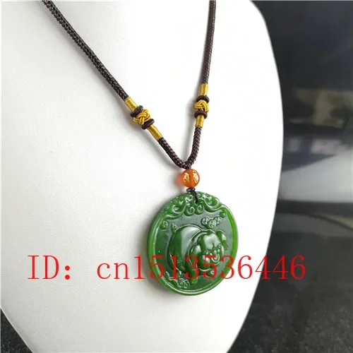 Natural Green Chinese Pig Carv - Women'S Fashion Jewellery reseña y precio