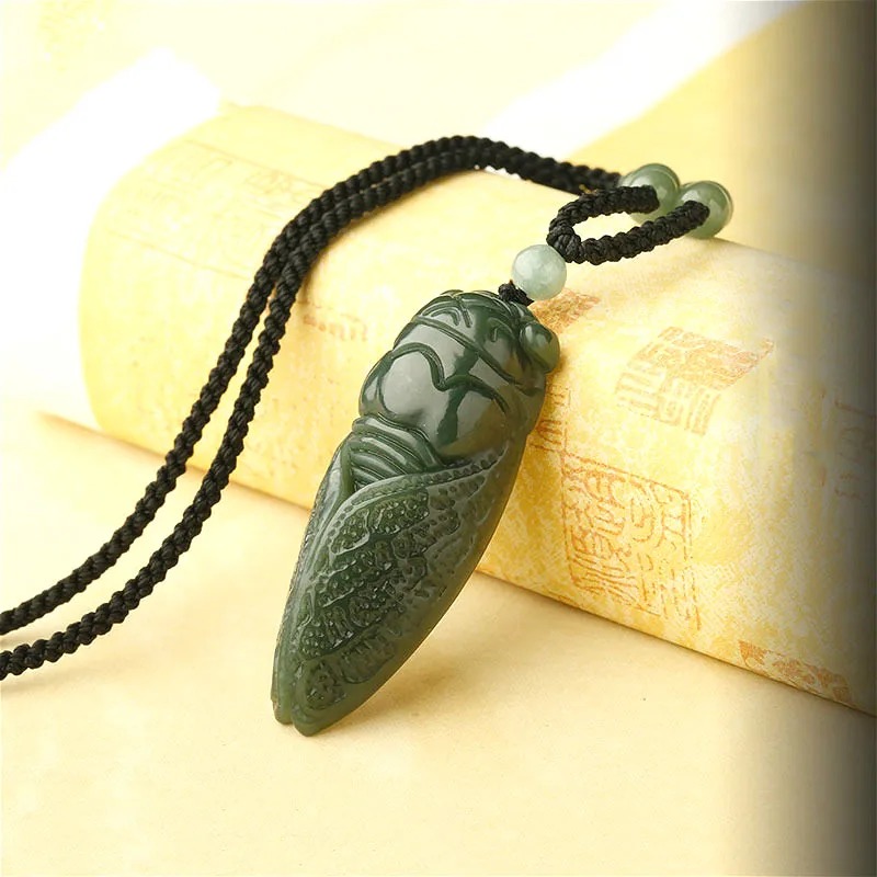 Natural Hetian Jade Cicada Pen - Women'S Fashion Jewellery reseña y precio