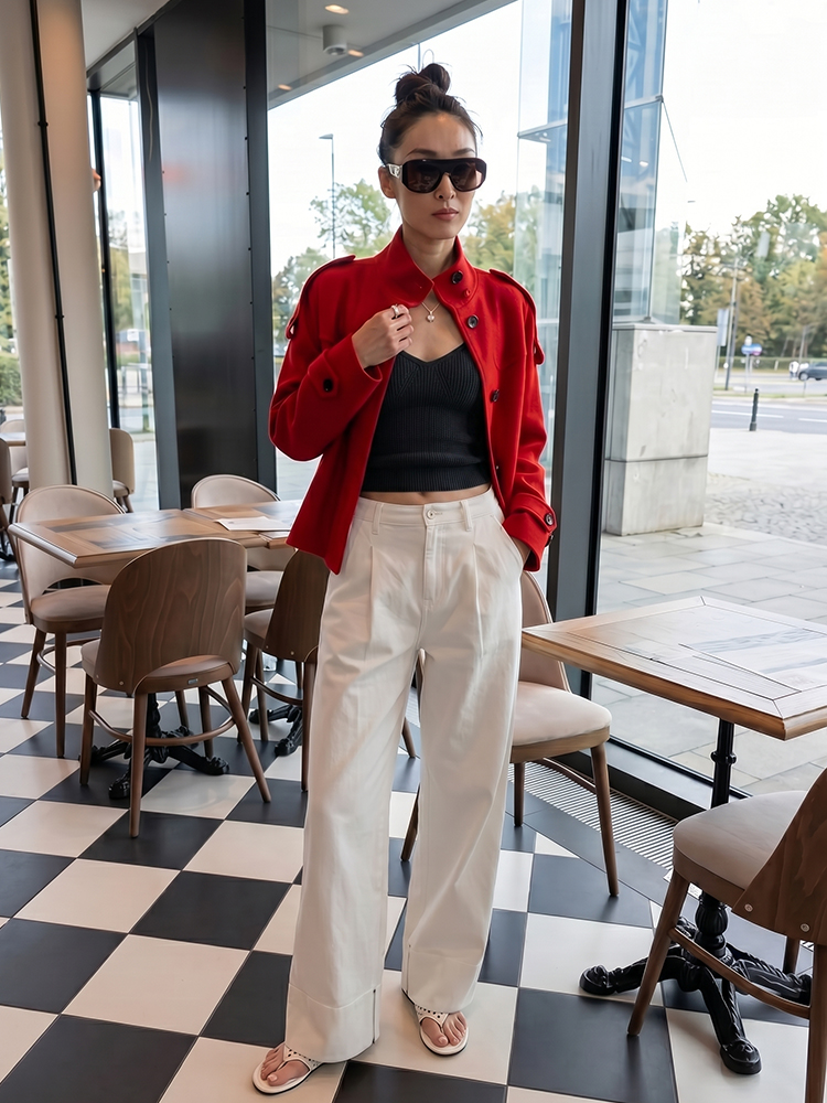 HH Cropped Stand Collar Utilit - Women'S Fashion Utility Jacket reseña y precio