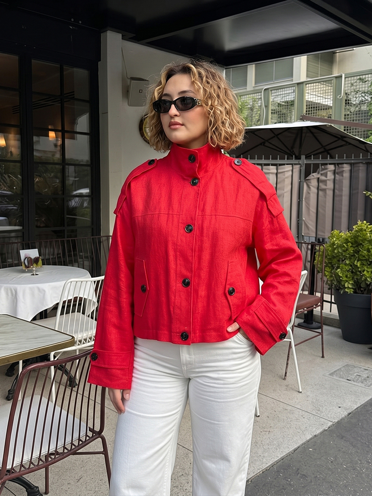 HH Cropped Stand Collar Utilit - Women'S Fashion Utility Jacket reseña y precio
