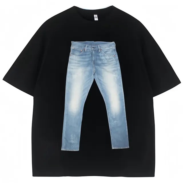 Funny Jeans on Shirt Meme Grap - Women Fashion Jeans Top reseña y precio