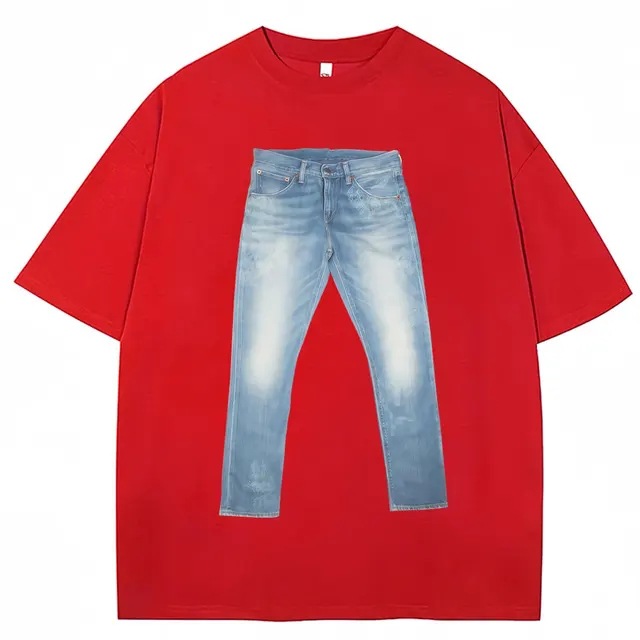 Funny Jeans on Shirt Meme Grap - Women Fashion Jeans Top reseña y precio