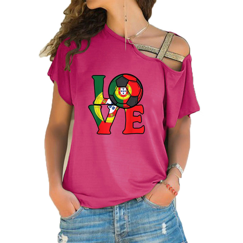 Women Loose Slash Neck T Shirt - Women'S Fashion Portugal reseña y precio