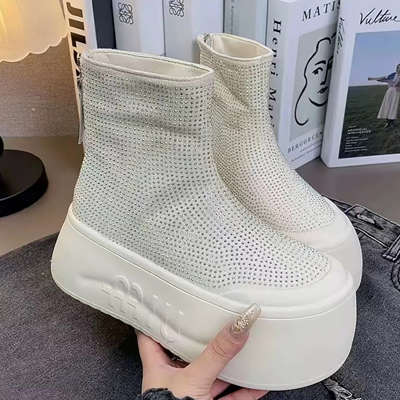 Luxury Rhinestone Woman Bootie - Women'S Fashion Korea reseña y precio