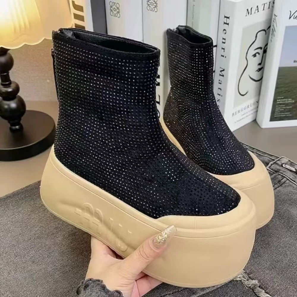 Luxury Rhinestone Woman Bootie - Women'S Fashion Korea reseña y precio