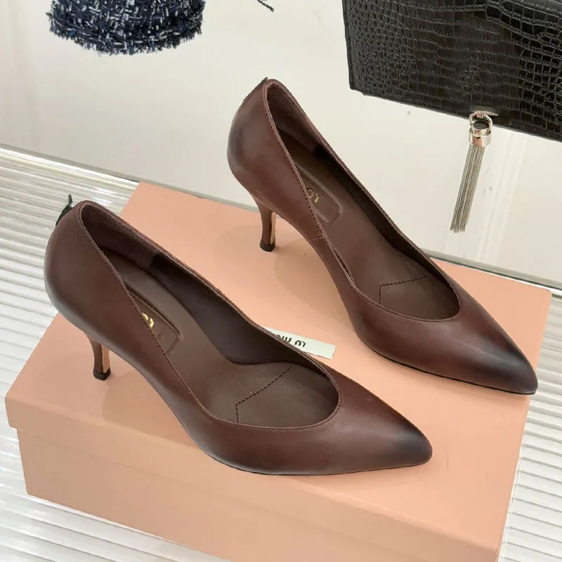 Leather Pumps Ladie Calf Leath - Women'S Fashion Week Paris reseña y precio