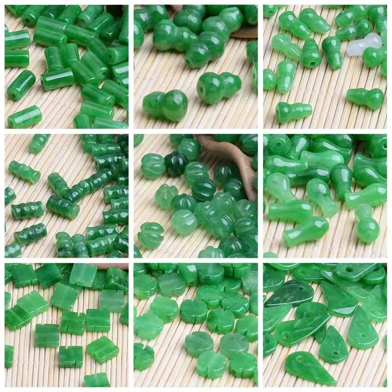 10pc Green Jade Gourd Leaves B - Women'S Fashion Jewellery reseña y precio