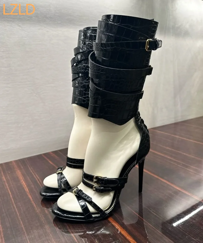 Black Sexy Catwalk Women Sanda - Women'S Fashion Belts reseña y precio