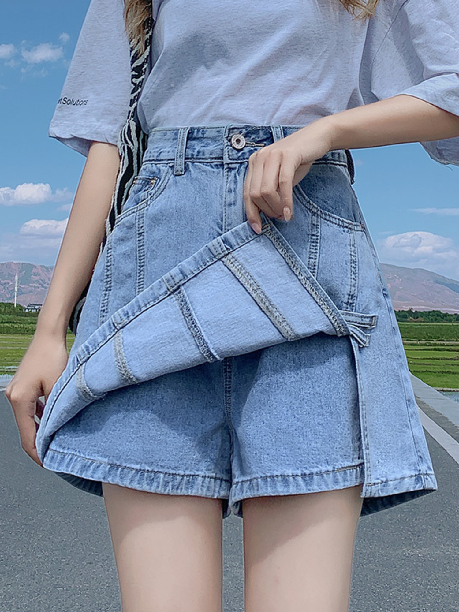 Women's Vintage Washed Denim S - Denim Shorts Women reseña y precio