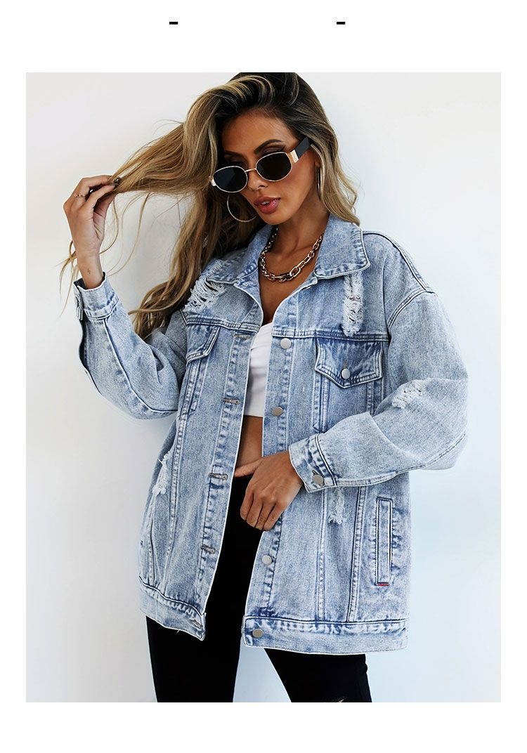 Jeans Jackets for Woman Jacket - Women Fashion Jeans Top reseña y precio