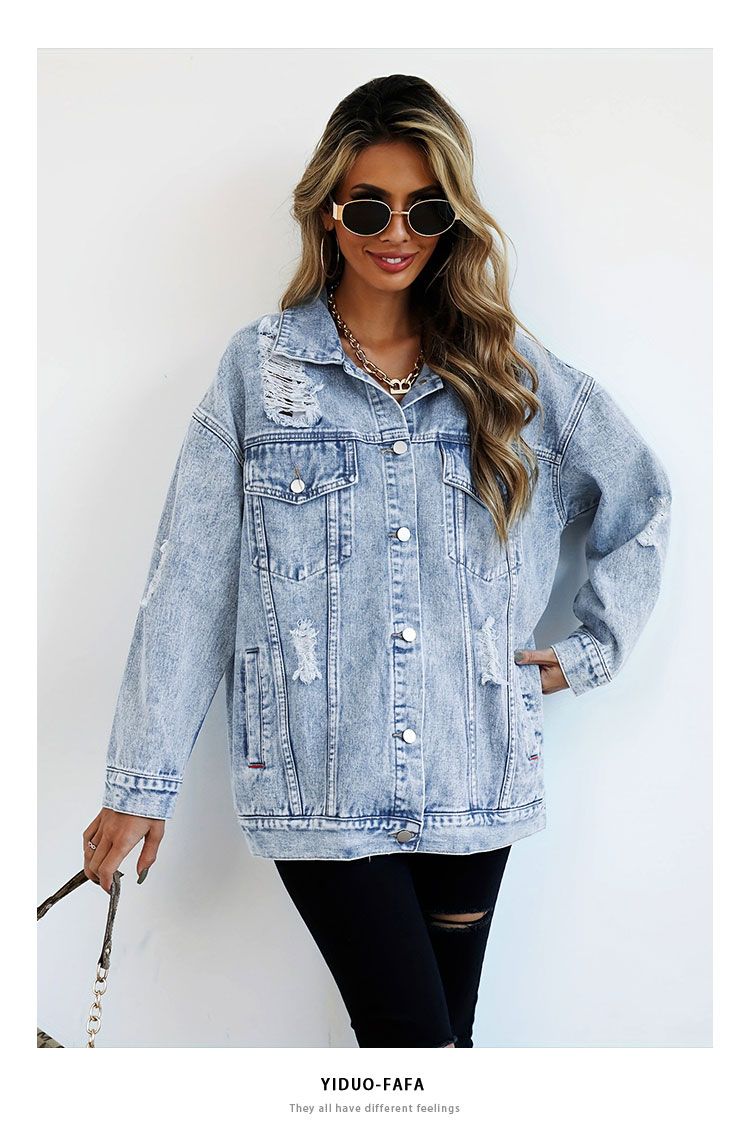 Jeans Jackets for Woman Jacket - Women Fashion Jeans Top reseña y precio