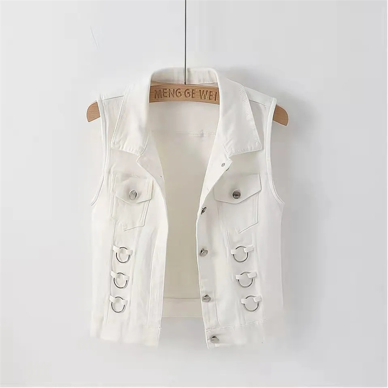 Fashion Denim Vest Female Spri - Women Fashion Jeans Top reseña y precio