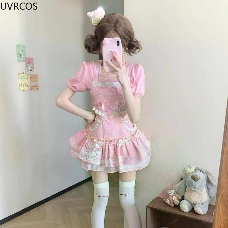 Japanese Kawaii Cute Lolita St - Belted Shirt Dress reseña y precio