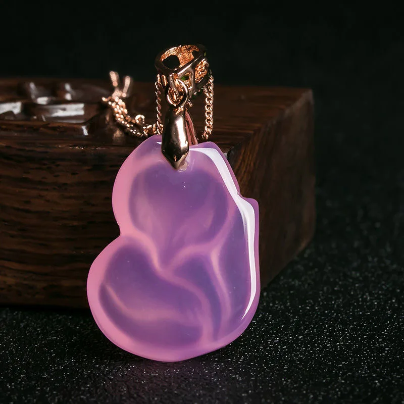 Natural Purple Agate Fox Penda - Women'S Fashion Jewellery reseña y precio