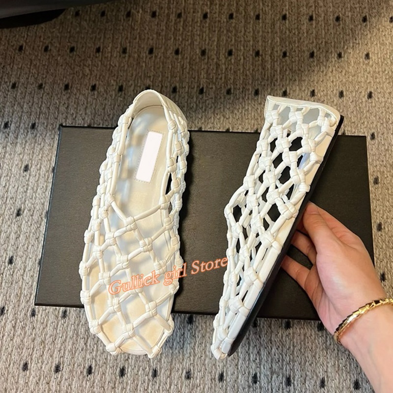 French Woven Mesh Hollow flat  - Women'S Fashion Line reseña y precio