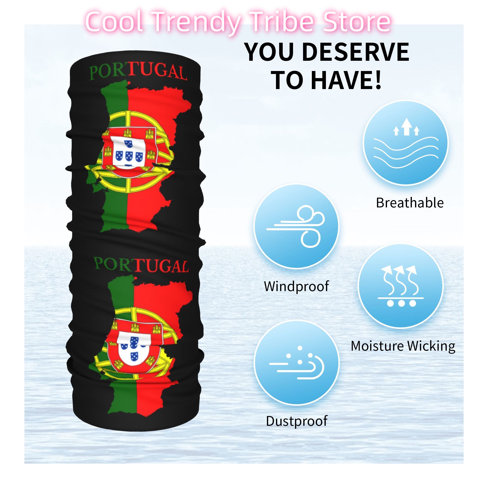 Custom Portugal Flag Map Banda - Women'S Fashion Portugal reseña y precio