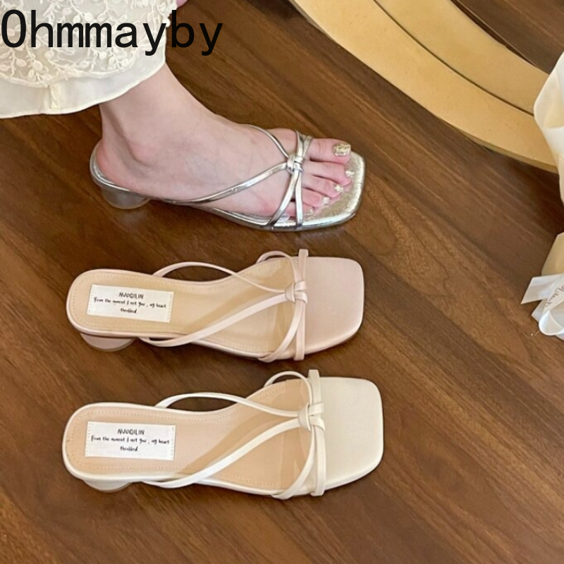 Thick Heel Women Slippers Fash - Women'S Fashion Korea reseña y precio