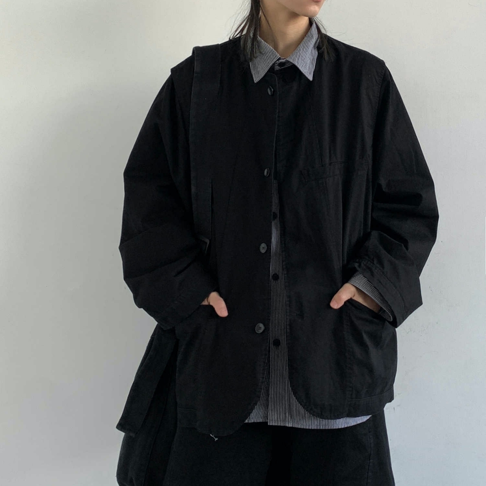 Spring Unisex Collarless Utili - Women'S Fashion Utility Jacket reseña y precio