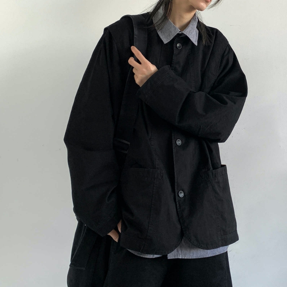 Spring Unisex Collarless Utili - Women'S Fashion Utility Jacket reseña y precio